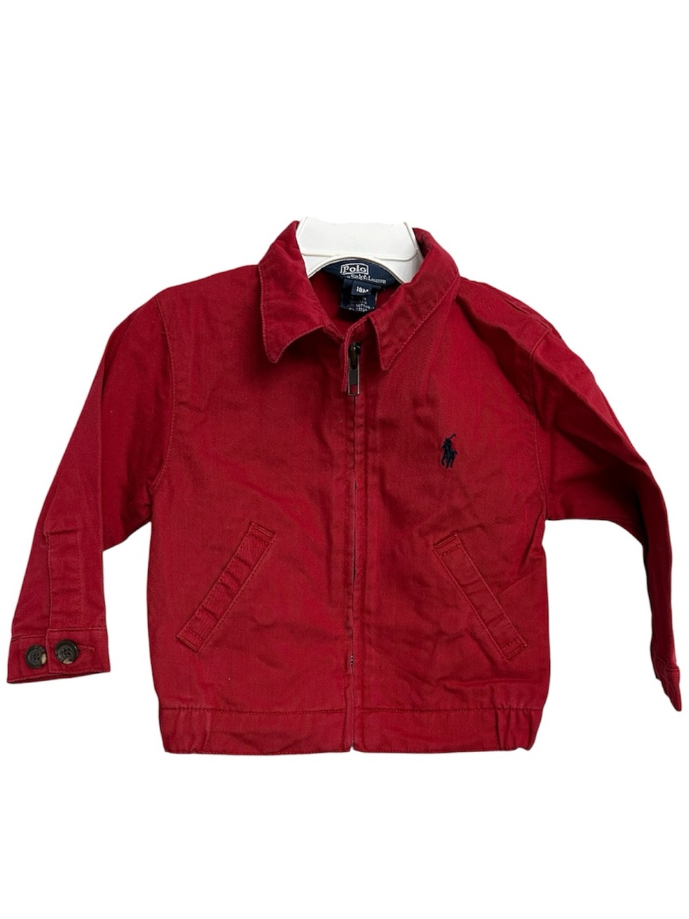 Polo by Ralph Lauren Red Zip-Up Kids Jacket-Excellent condition, size 18M